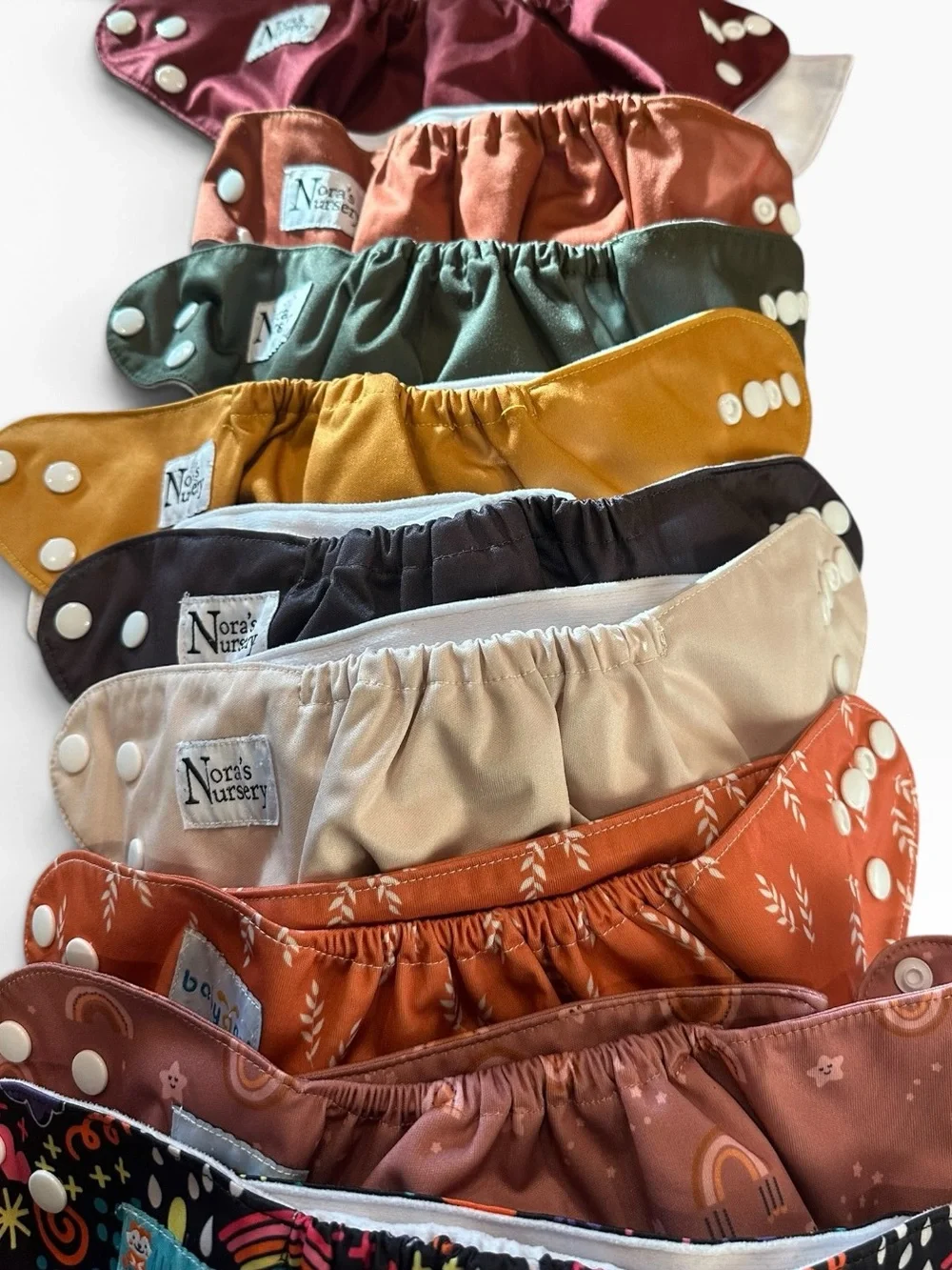Cloth Diaper’s 11 with 13 Inserts - Multi Color Preowned